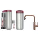 Quooker Flex Square | Reservoirs COMBI+ | CUBE & Filter | Kupfer Rosé | sofort-Kochend-Wasserhahn